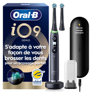 Oral-B iO9 iO9 Series Black Onyx Luxe Edition (étui de voyage chargeur + 1 brossette) — photo officielle