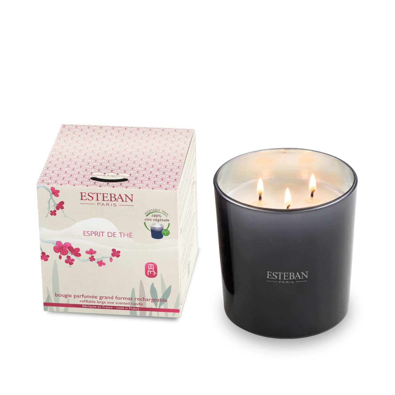 Esteban Bougie Esprit de thé rechargeable