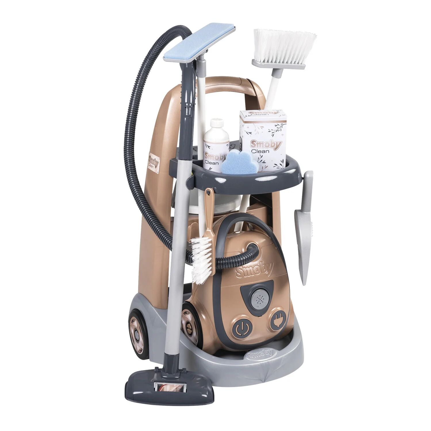 Smoby Chariot de ménage avec aspirateur Rowenta